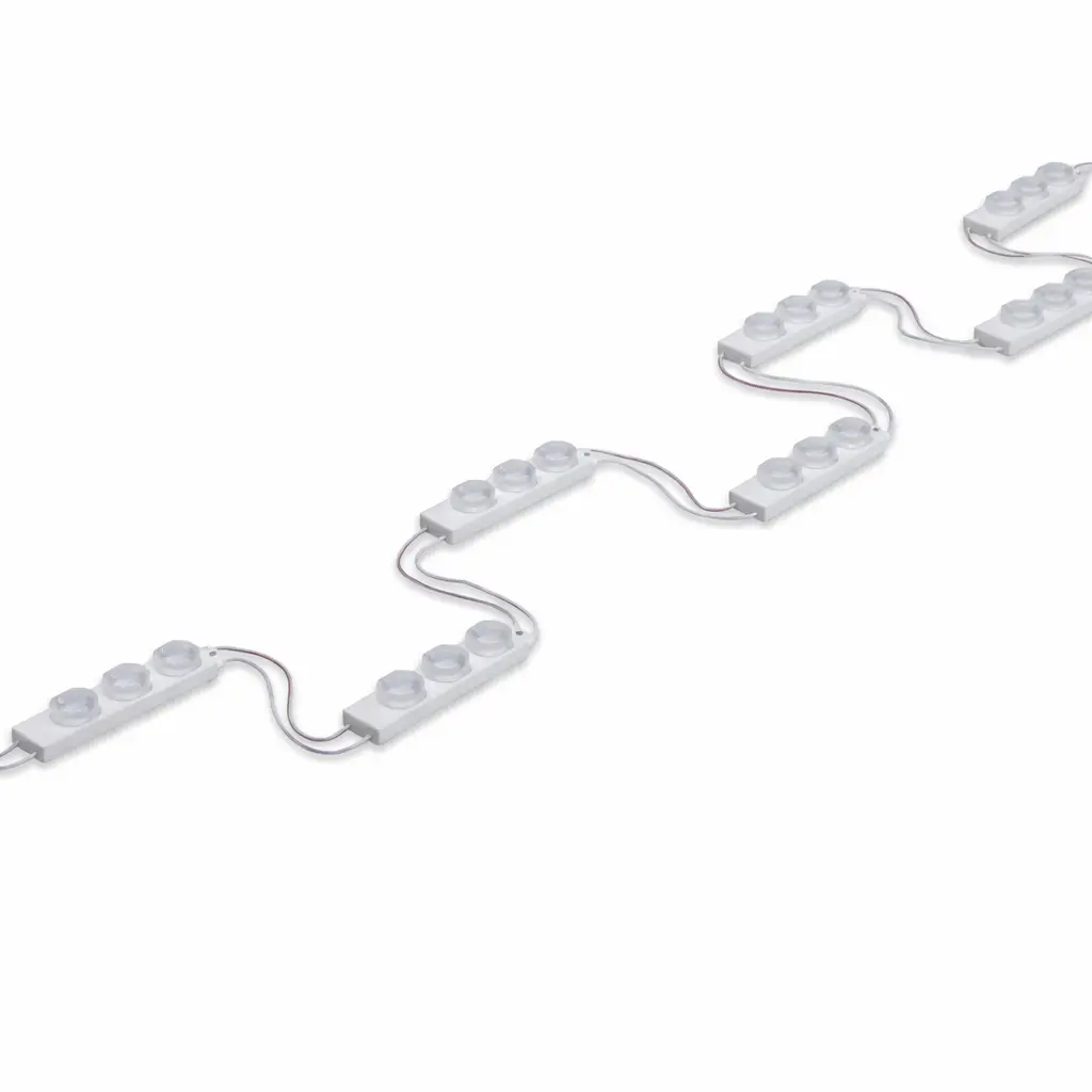 LED WHITE 2MO/FT;3LED/MO 12V 100MO/PK;.8W/MO;170D MODULUXX 7000K