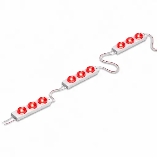 [GESELRD-4] RED LED 1.5MO/FT;3LED/MO 12V; 66.6FT/PK;99MOD/PK;.053W/MOD- 8 BG OR PK PER BOX