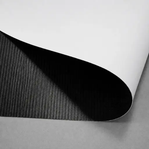 [NEWFRONT150-54M] 13 OZ WHITE /BLACK MATTE FRONTLIT BANNER  54"X150'